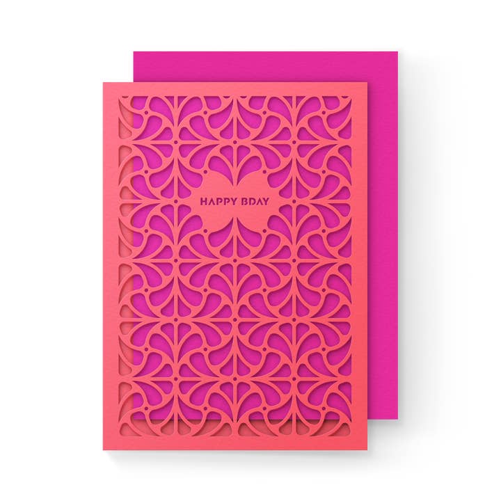 Happy Bday Garden Layered Card