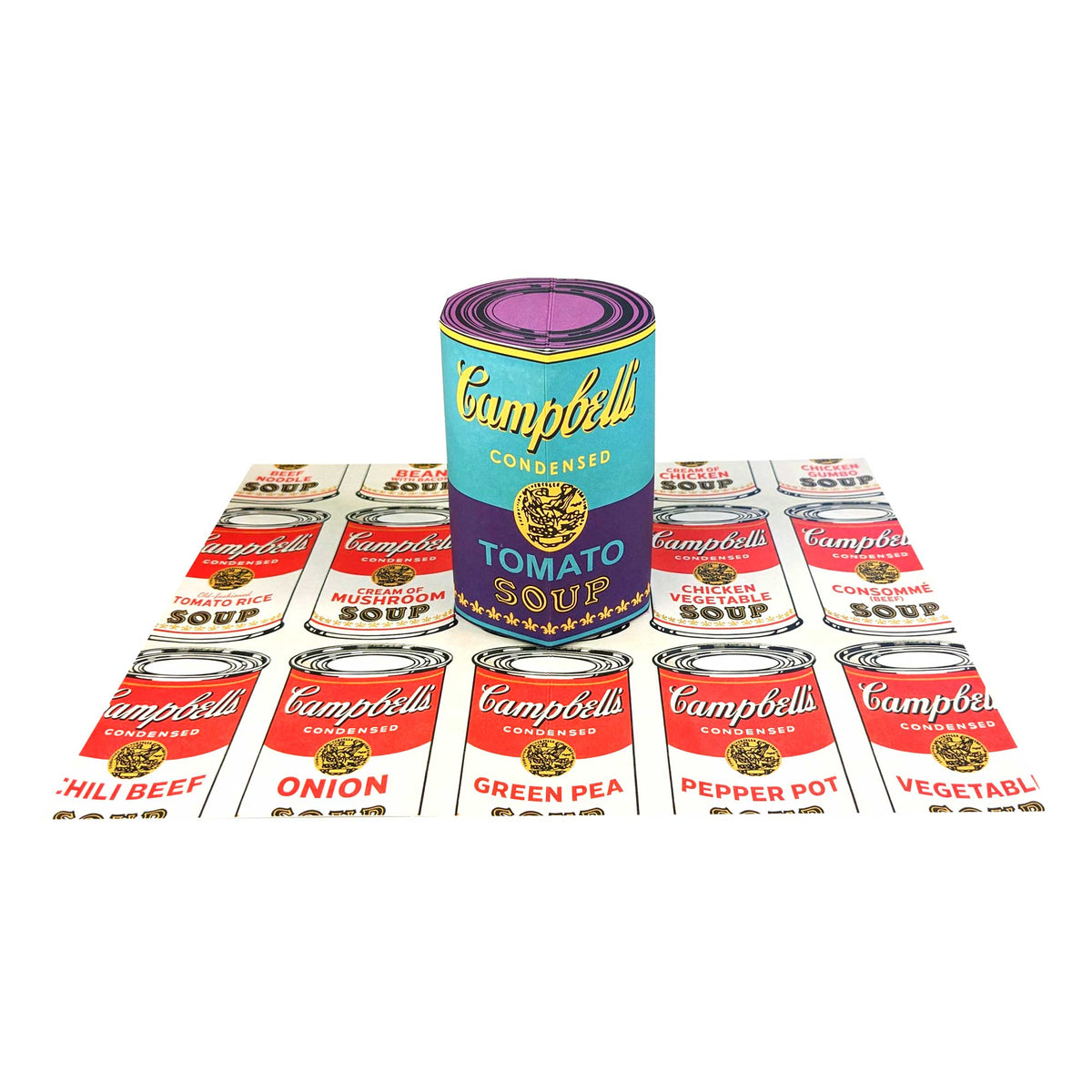 Andy Warhol Campbell's Soup Can Pop Up Greeting Card