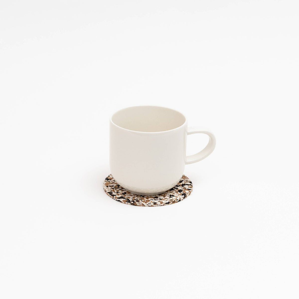 Speckled Round Cork Coasters Set of 4 - Black