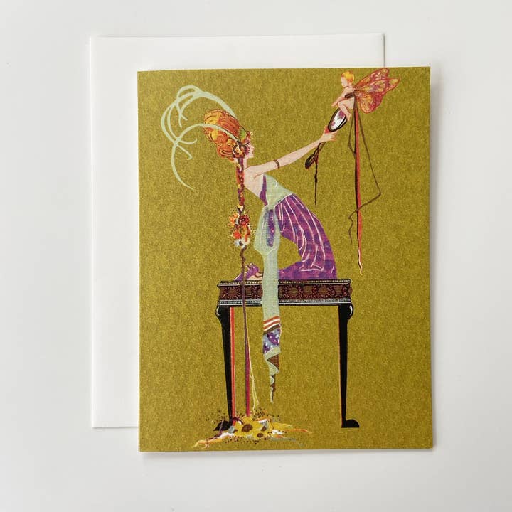 6 Art Deco Lady Vintage Style Card Set