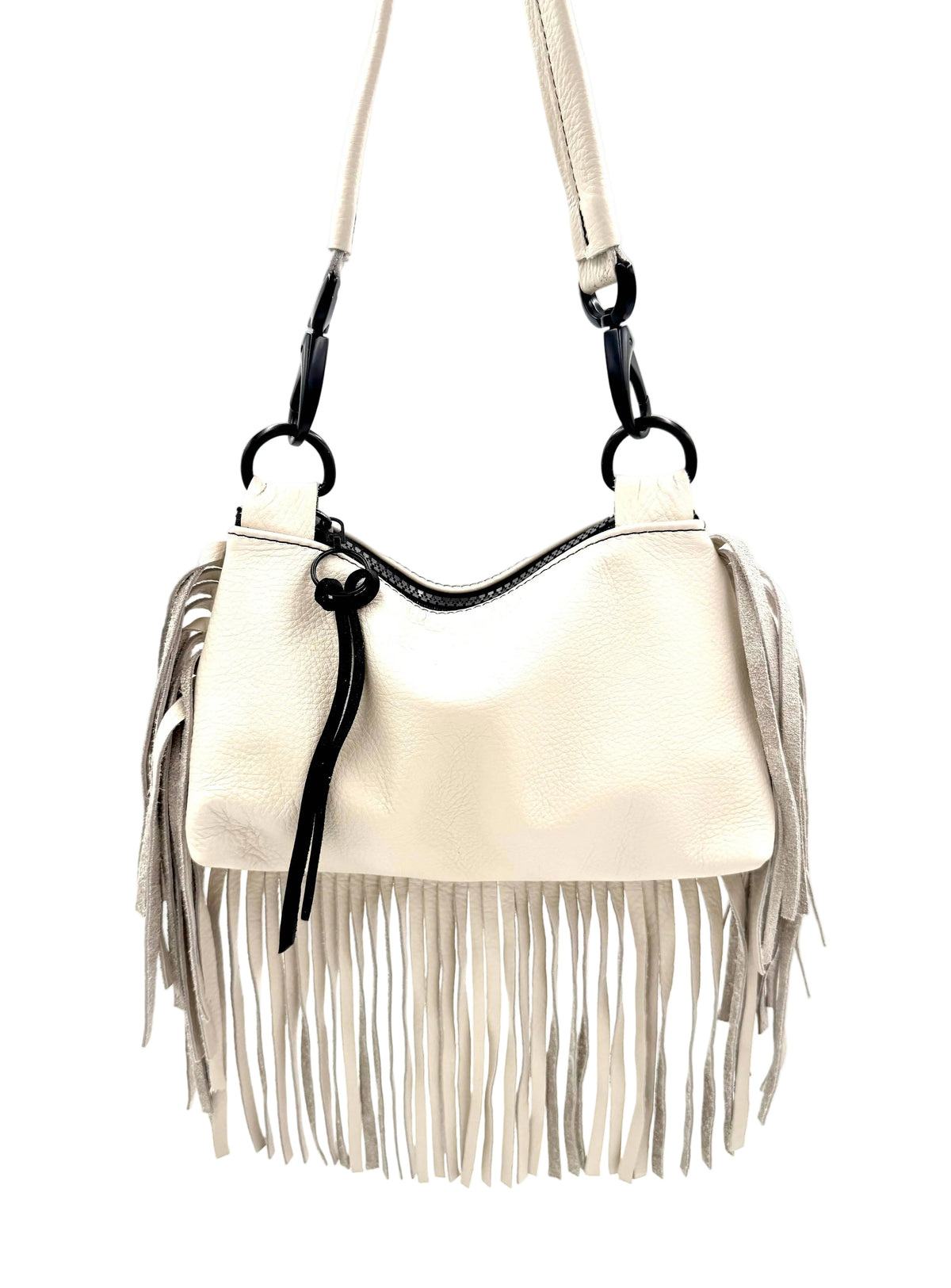 Tina Fringe Bag in Cream