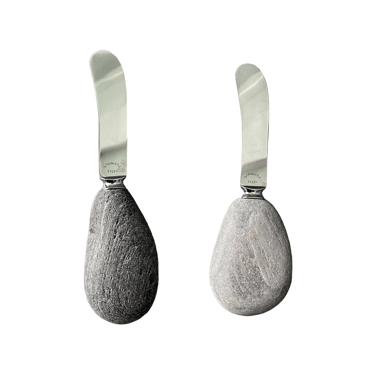 Ergonomic Stone Cheese Spreader