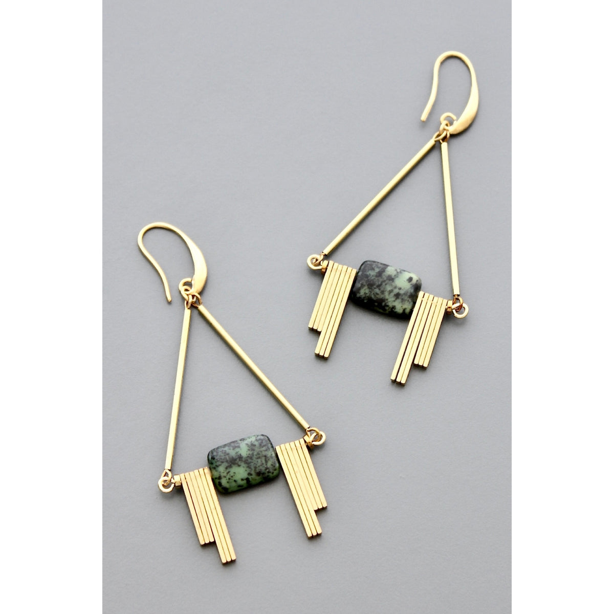 Geometric Artdeco Jasper Earrings