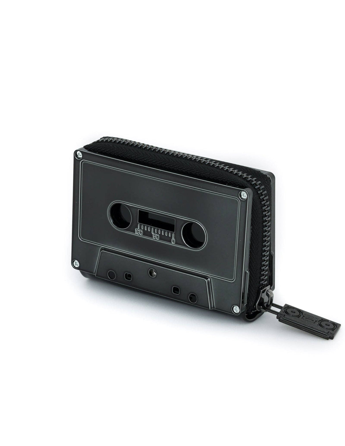 Black Chrome Cassette Tape Wallet | Cute Retro Music Gifts