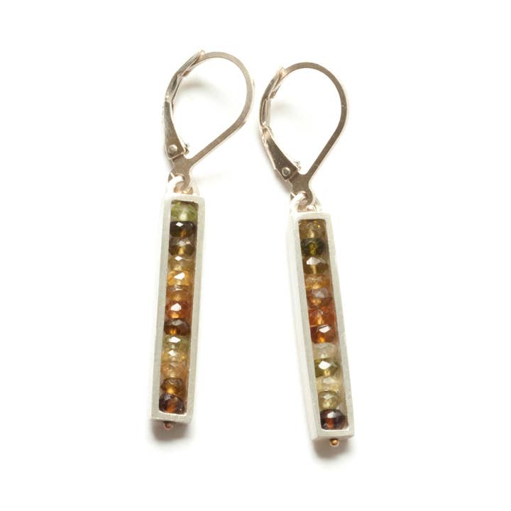 Skinny Rectangle Dangle Earrings