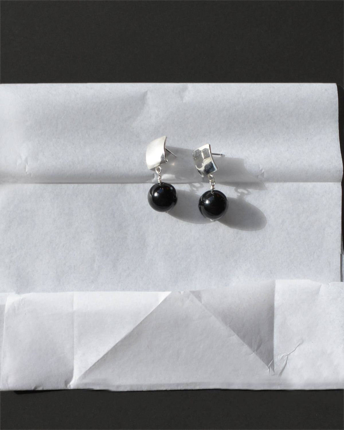 Silver Onyx Earrings