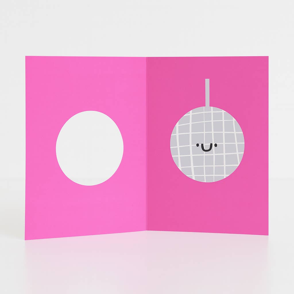 Disco Ball Die Cut Greeting Card
