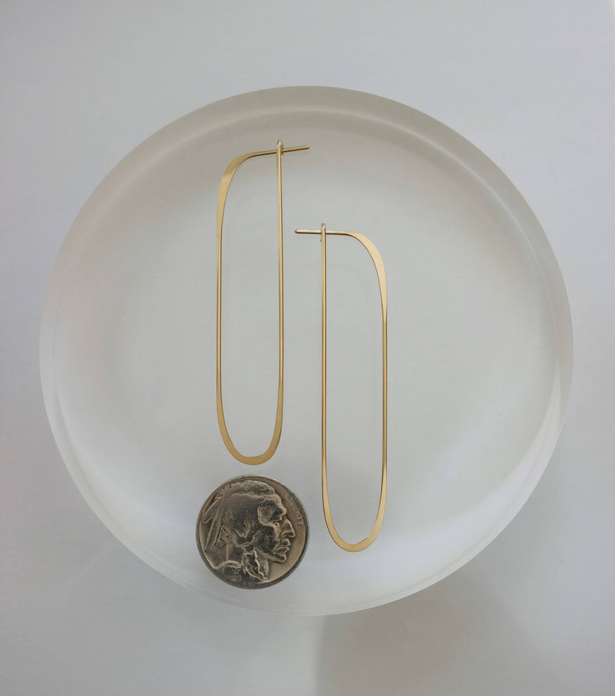 Long Oval Earrings