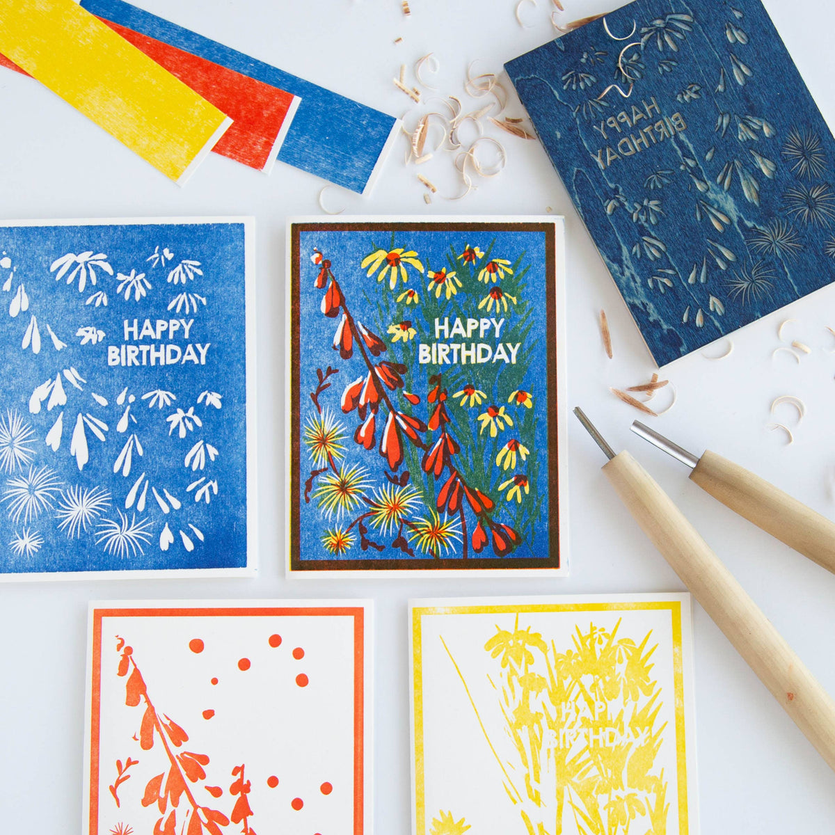 Happy Birthday (Blue Sky Wildflowers) Individual Card