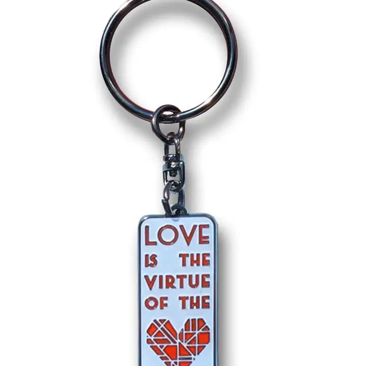 Frank Lloyd Wright - Love Is the Virtue of the Heart Keychain