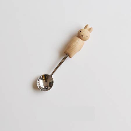 Hand-Carved Bunny Spoon & Fork