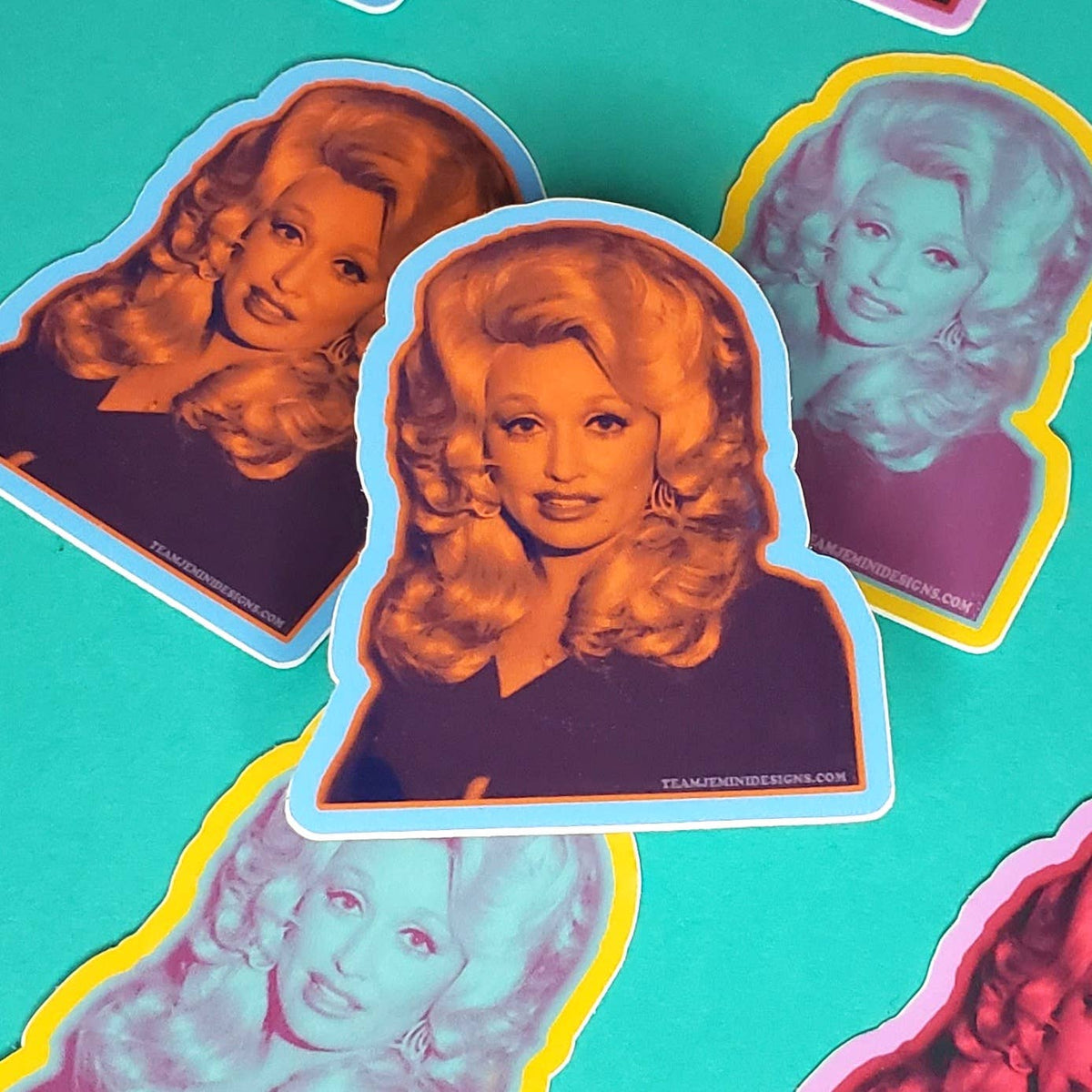Multi Colored Dolly Sticker