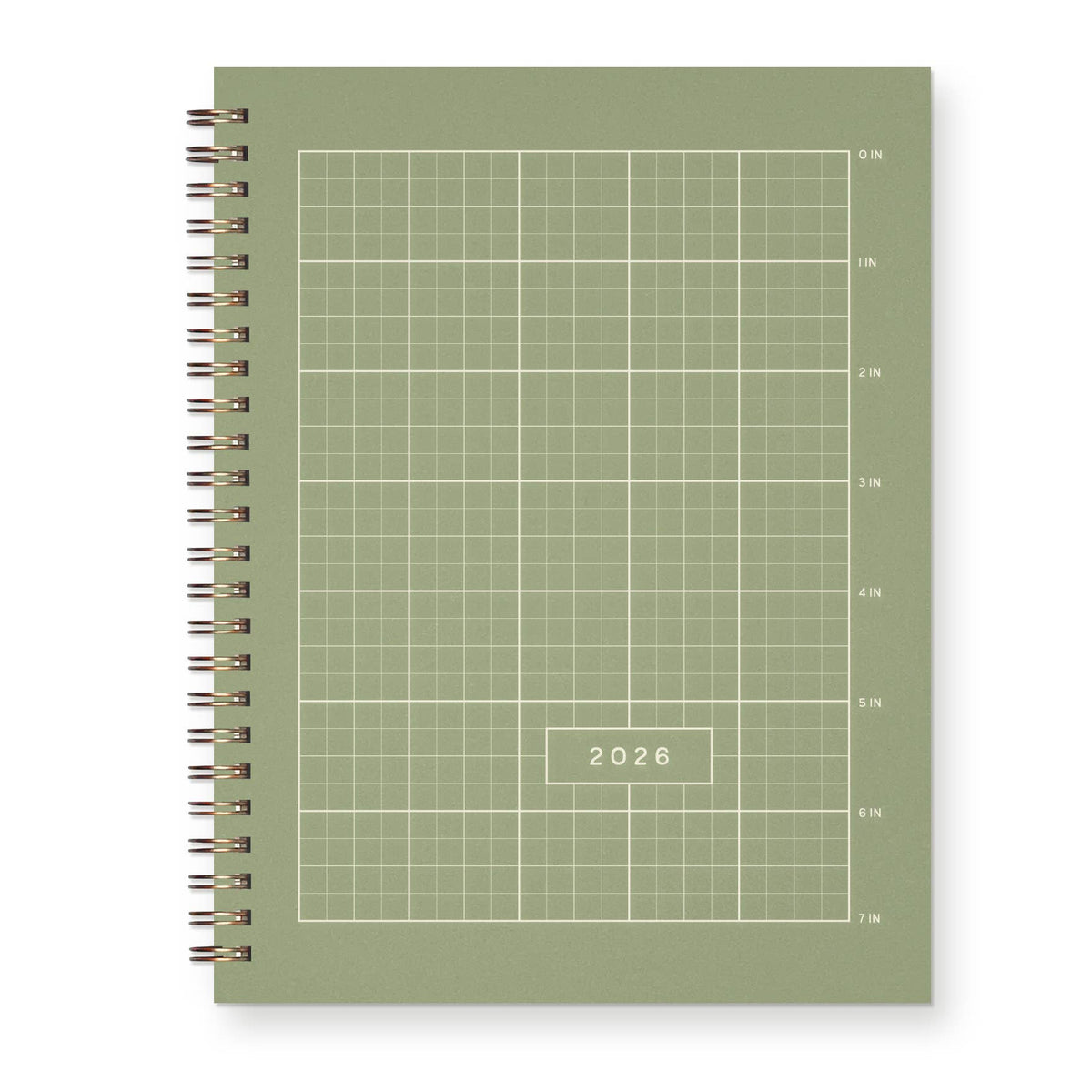 2026 Ruler Grid Dated Planner : Calendar Year