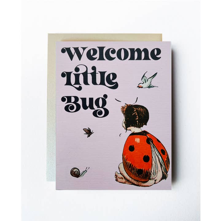 Welcome Little Bug New Baby Card