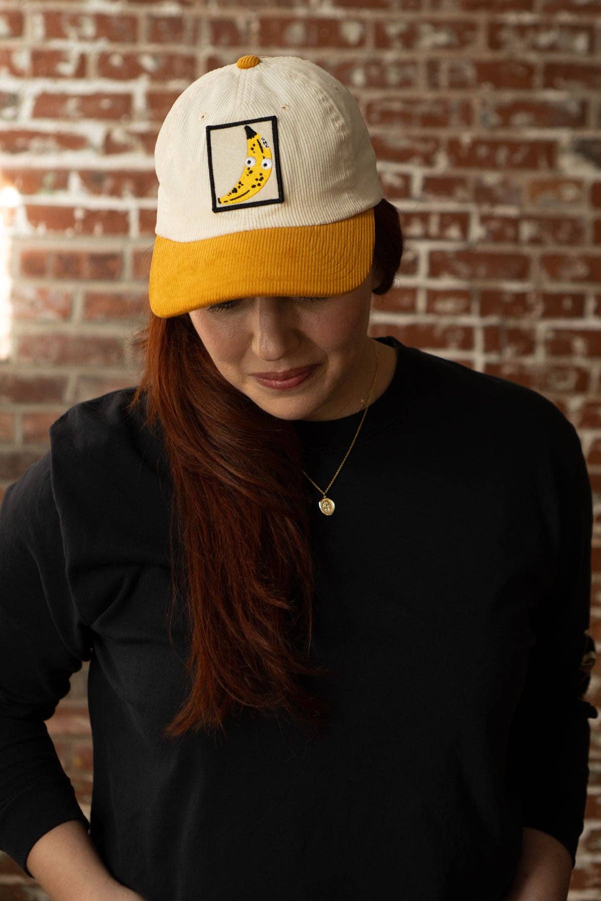 Googly Banana Patched Corduroy Dad Hat