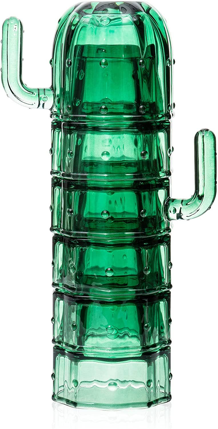Cactus Stackable Set of 6 Glasses
