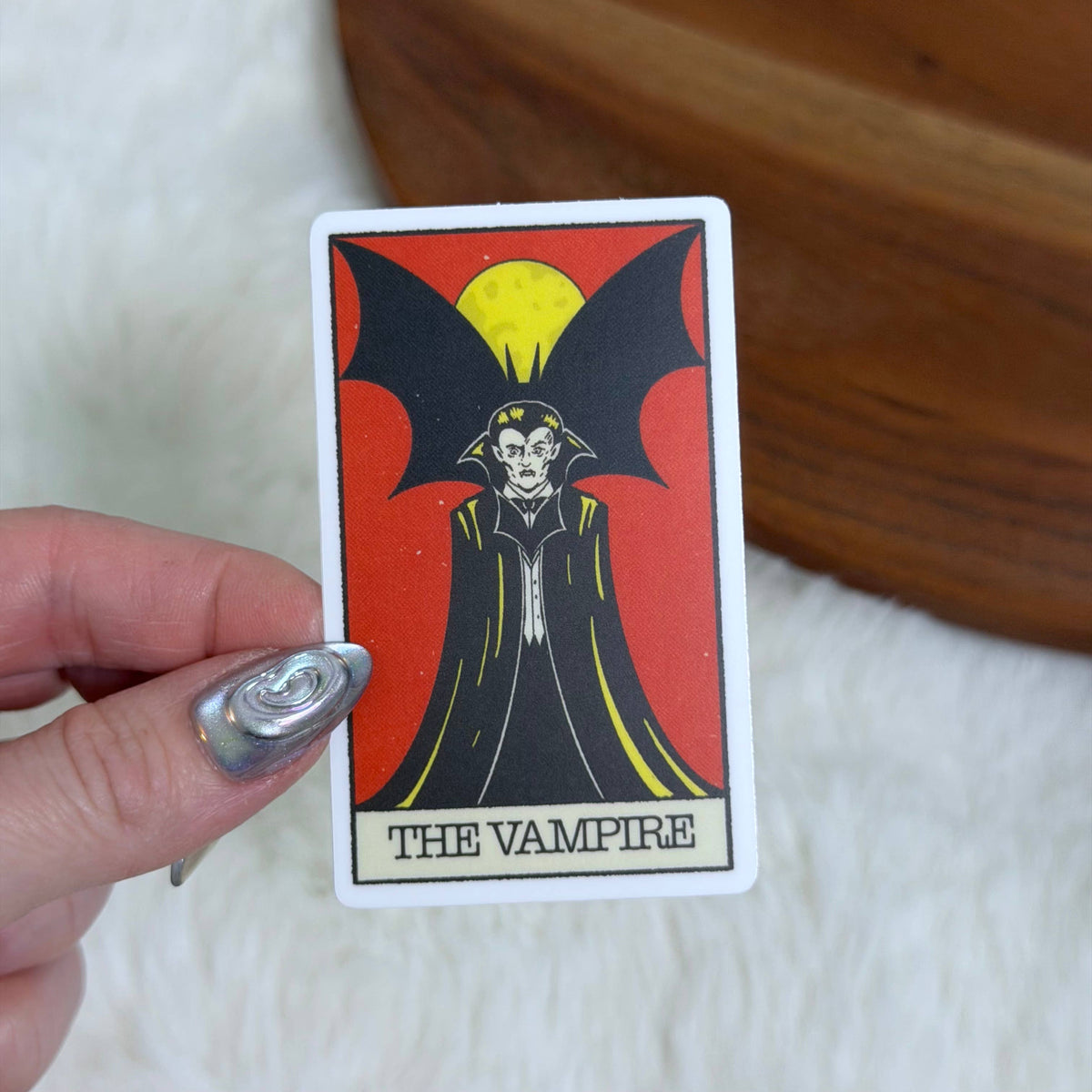 The Vampire Tarot Card Halloween Sticker