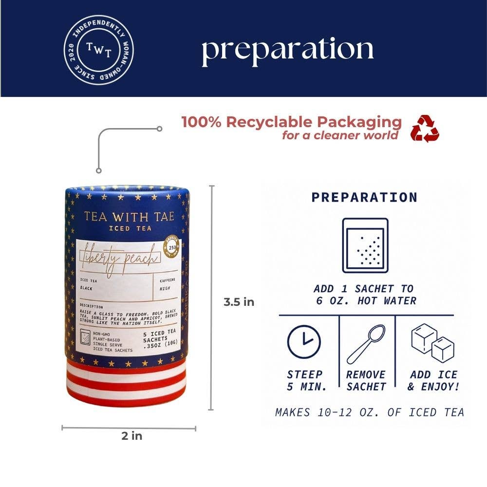 Liberty Peach Mini Tea Tube