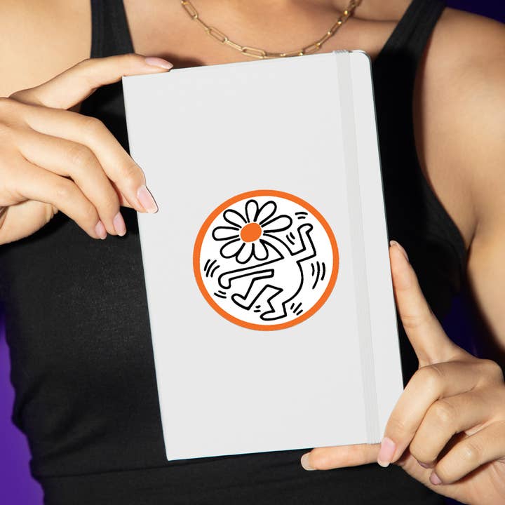 Flower by Keith Haring - Die Cut Sticker