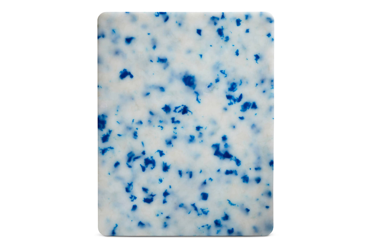 Recycled Plastic Cutting Board - Medium Blue Confetti
