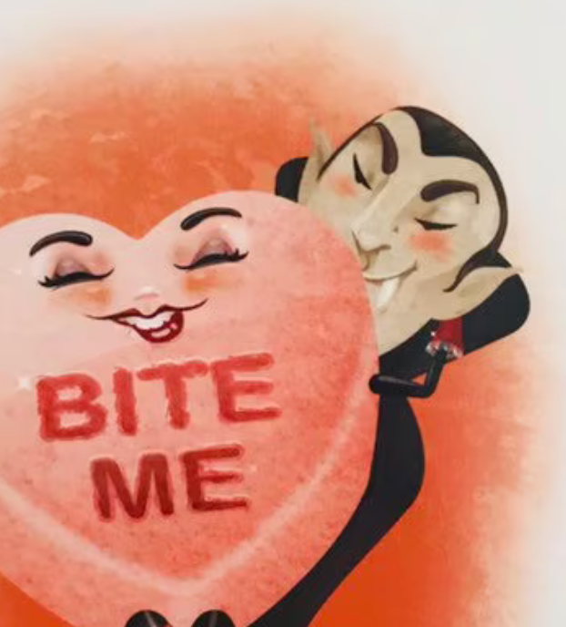 BITE ME blank greeting card