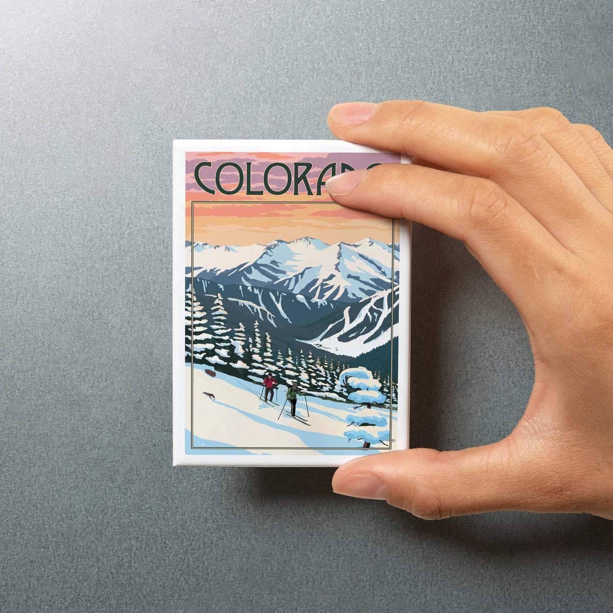 Colorado Winter Skiers Magnet