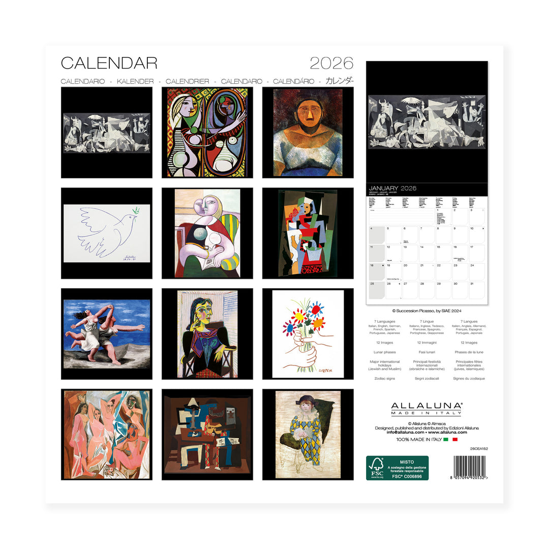 Picasso 2026 Wall Calendar
