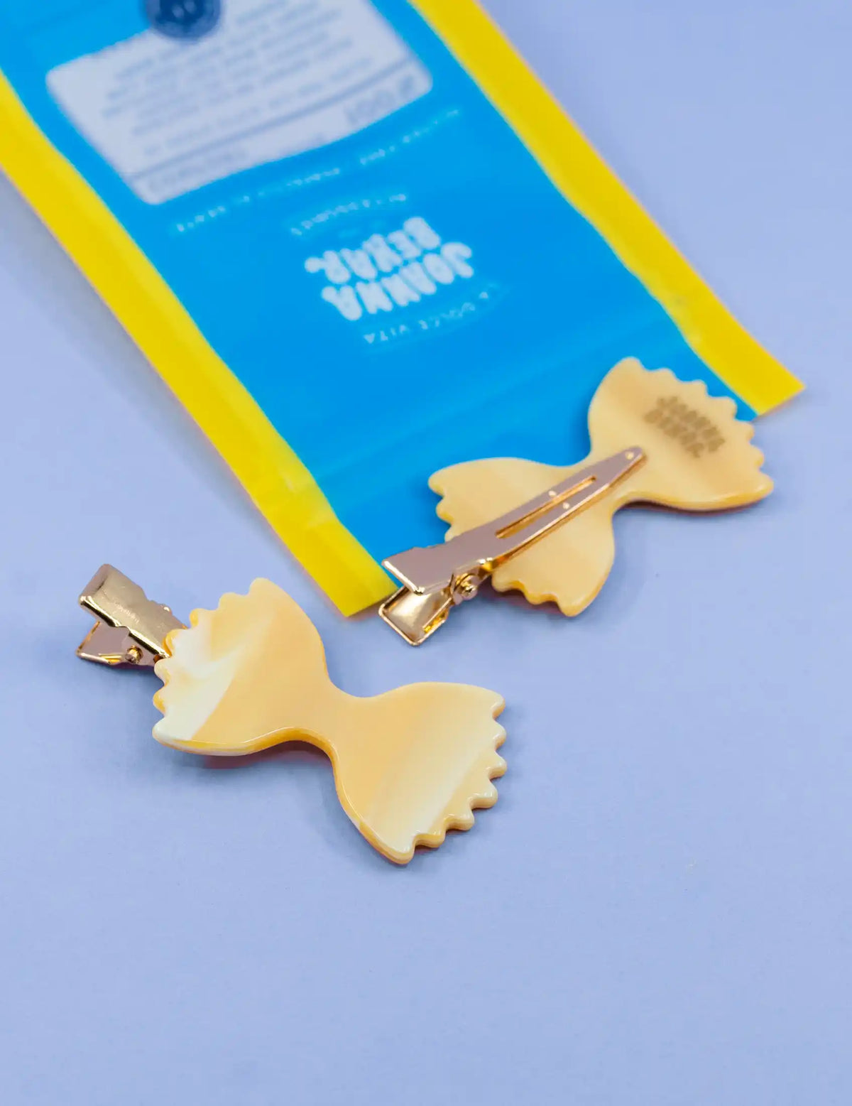Farfalle italian bow tie pasta no crease make up hair clips