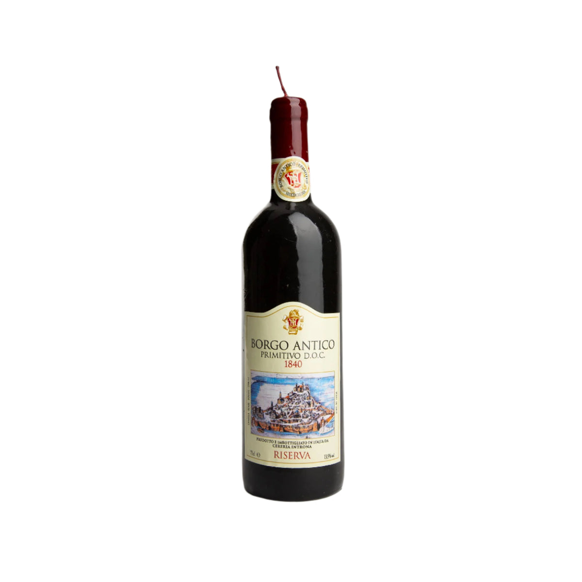 Buon Appetito Realistic Full Size Wine Bottle Candle