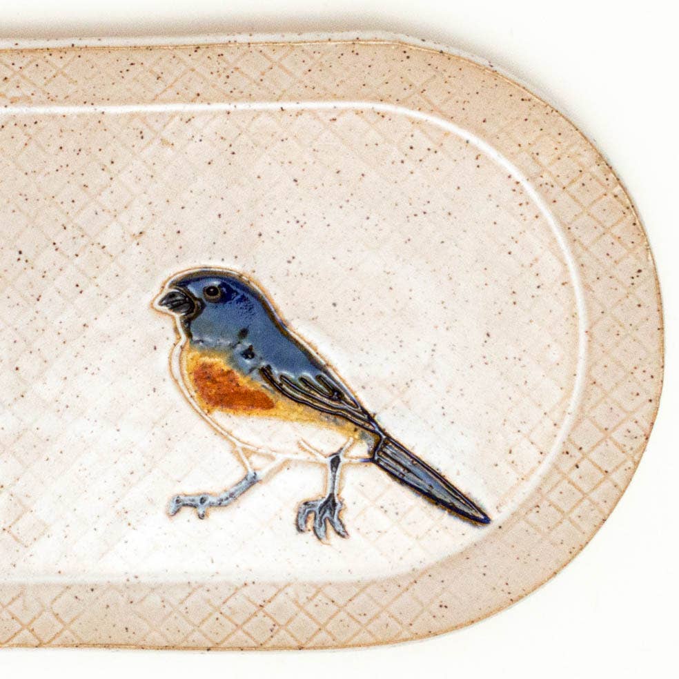 Bluebird Stoneware Platter