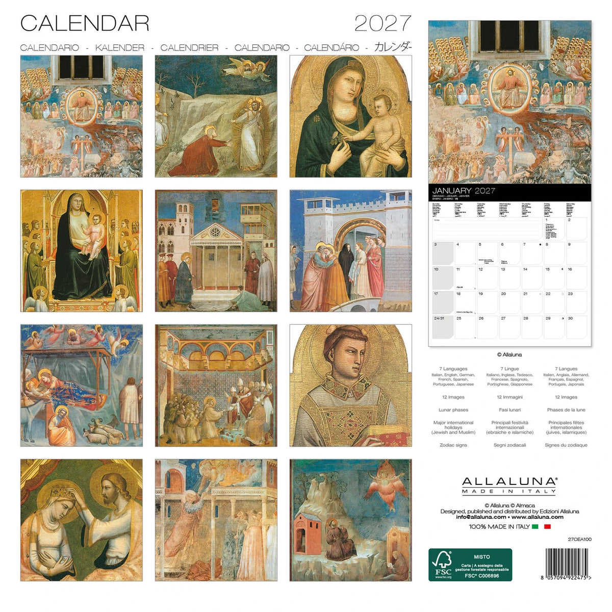 Giotto 2027 Wall Calendar