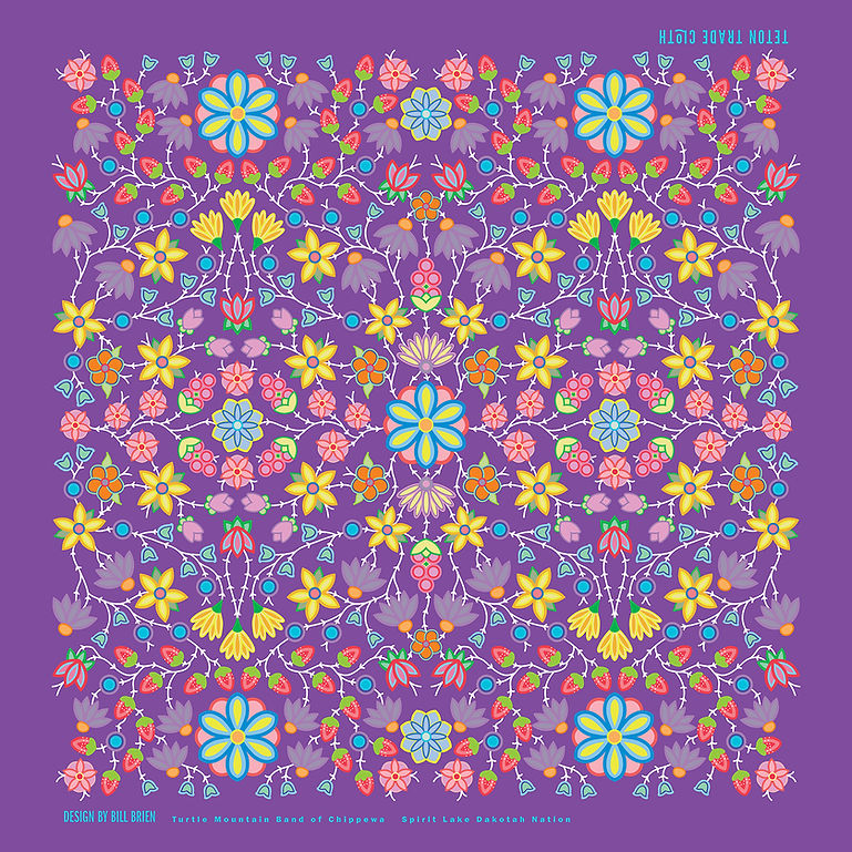Bill Brien Turtle - Purple Satin Scarf