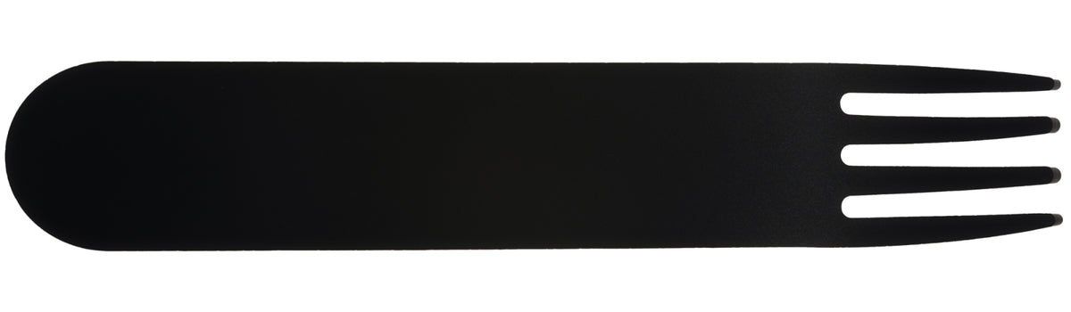 Black Acrylic Fork, Grass Green Silicone Sleeve