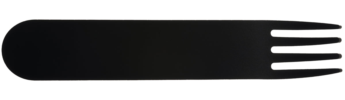 Black Acrylic Fork, Sky Blue Silicone Sleeve
