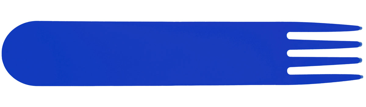 Blue Acrylic Fork, Blue Silicone Sleeve