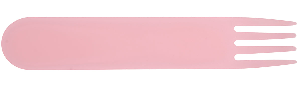 Light Pink Acrlic Fork, Light Pink Silicone Sleeve