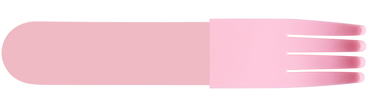 Light Pink Acrlic Fork, Light Pink Silicone Sleeve