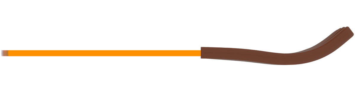Orange Acrylic Fork, Brown Silicone Sleeve