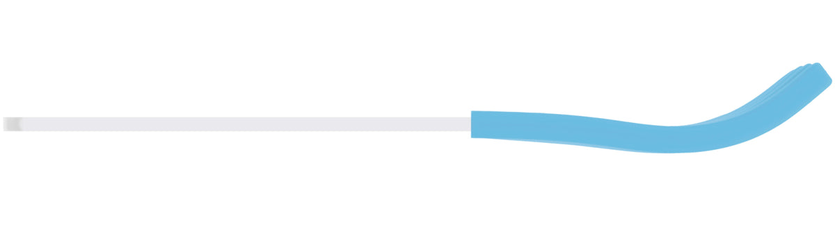 Frosted Acrylic Fork, Light Blue Silicone Sleeve