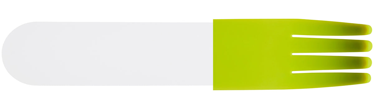 Frosted Acrylic Fork, Light Green Silicone Sleeve