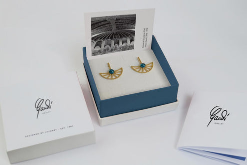 Gaudi Blue Fan Earrings