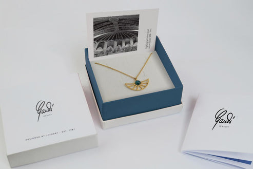 Gaudi Blue Fan Necklace