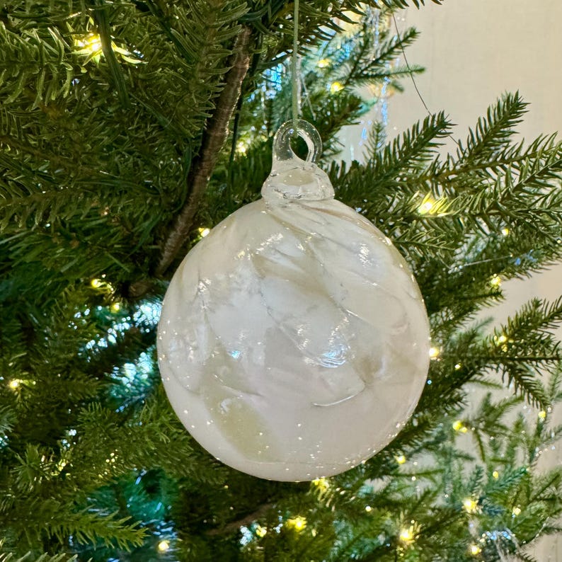 Let it Snow Handmade Glass Ornament