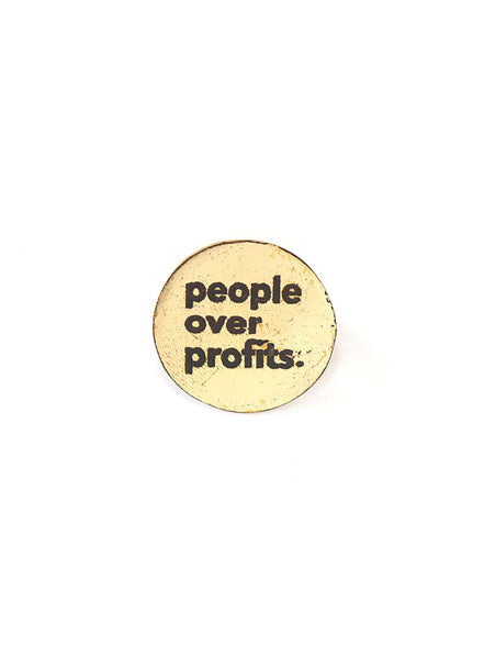 People Over Profits Pin