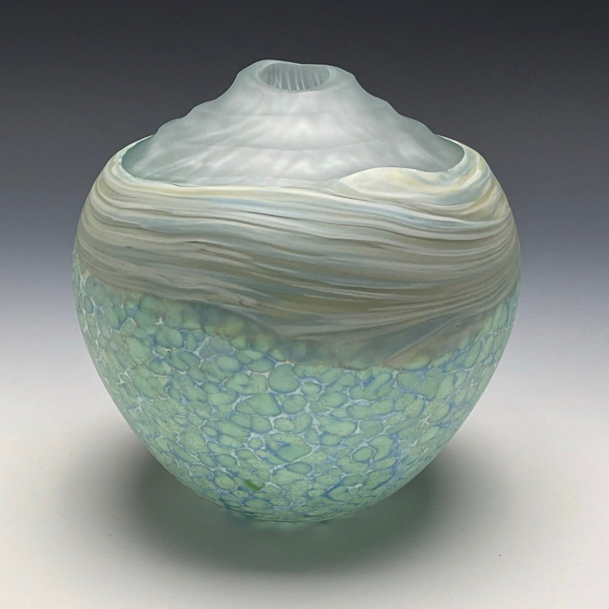 Pinnacle Vase (Blown Glass) in Celadon
