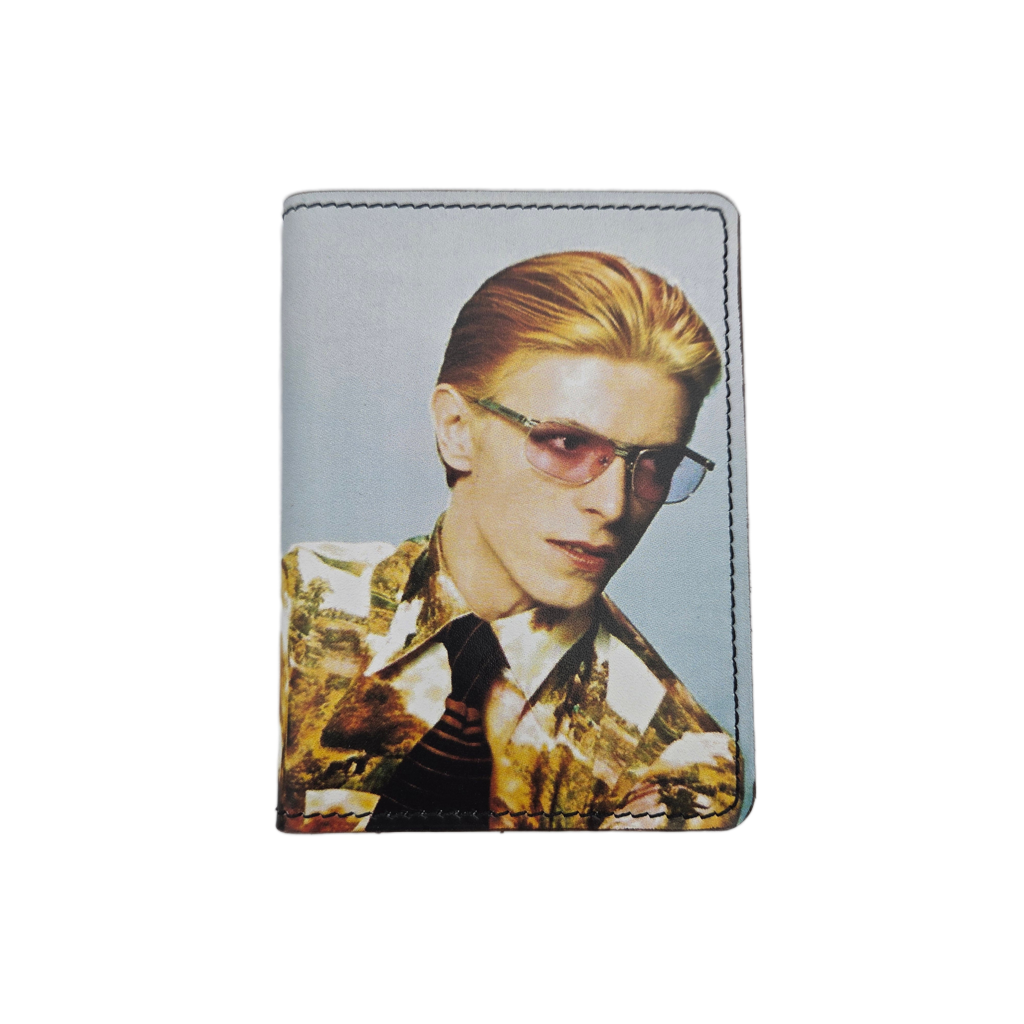 David Bowie - Leather Spectrum Vert Cardholder Wallet