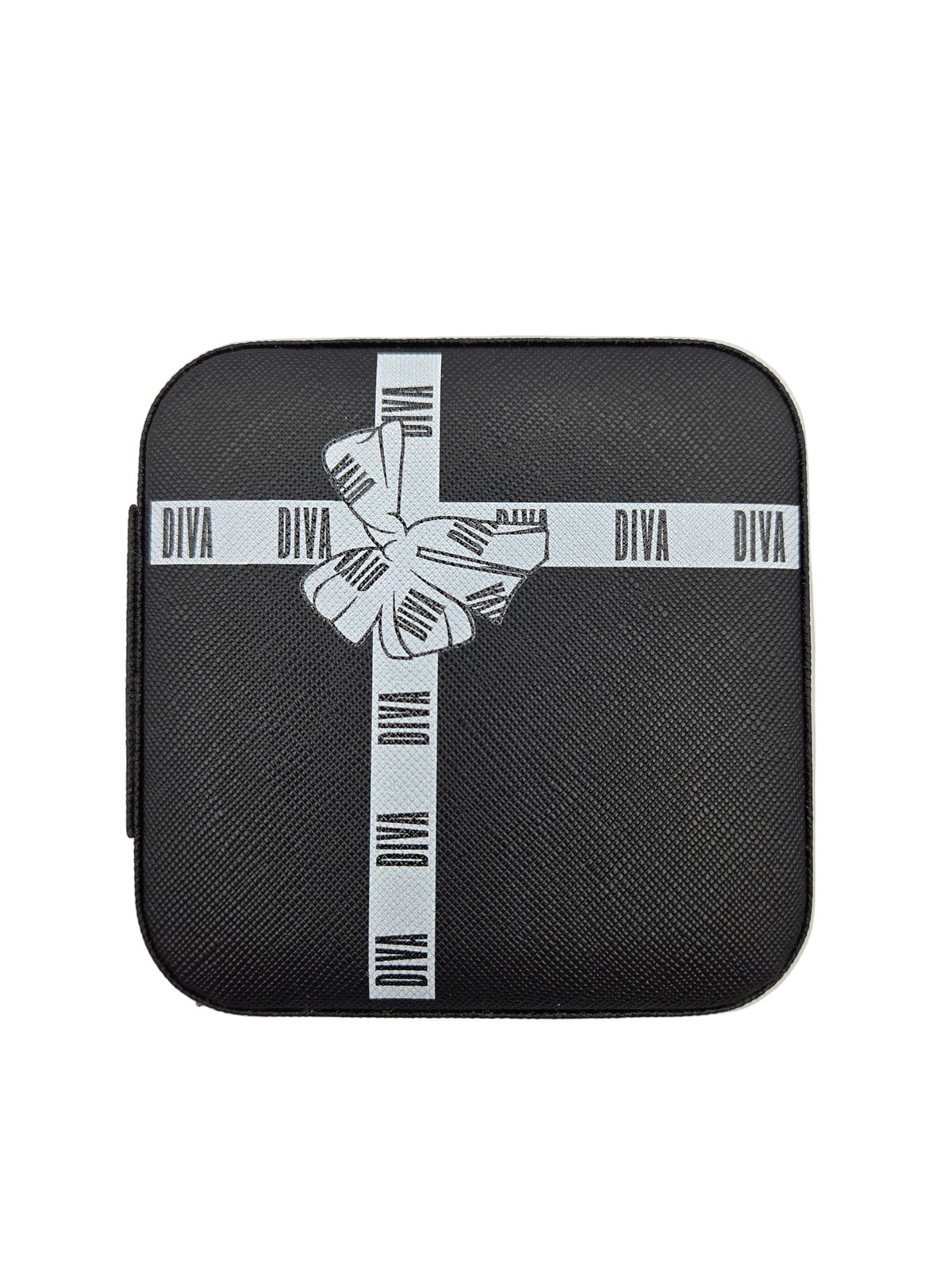 Black Bow Jewelry Box with DIVA Logo
