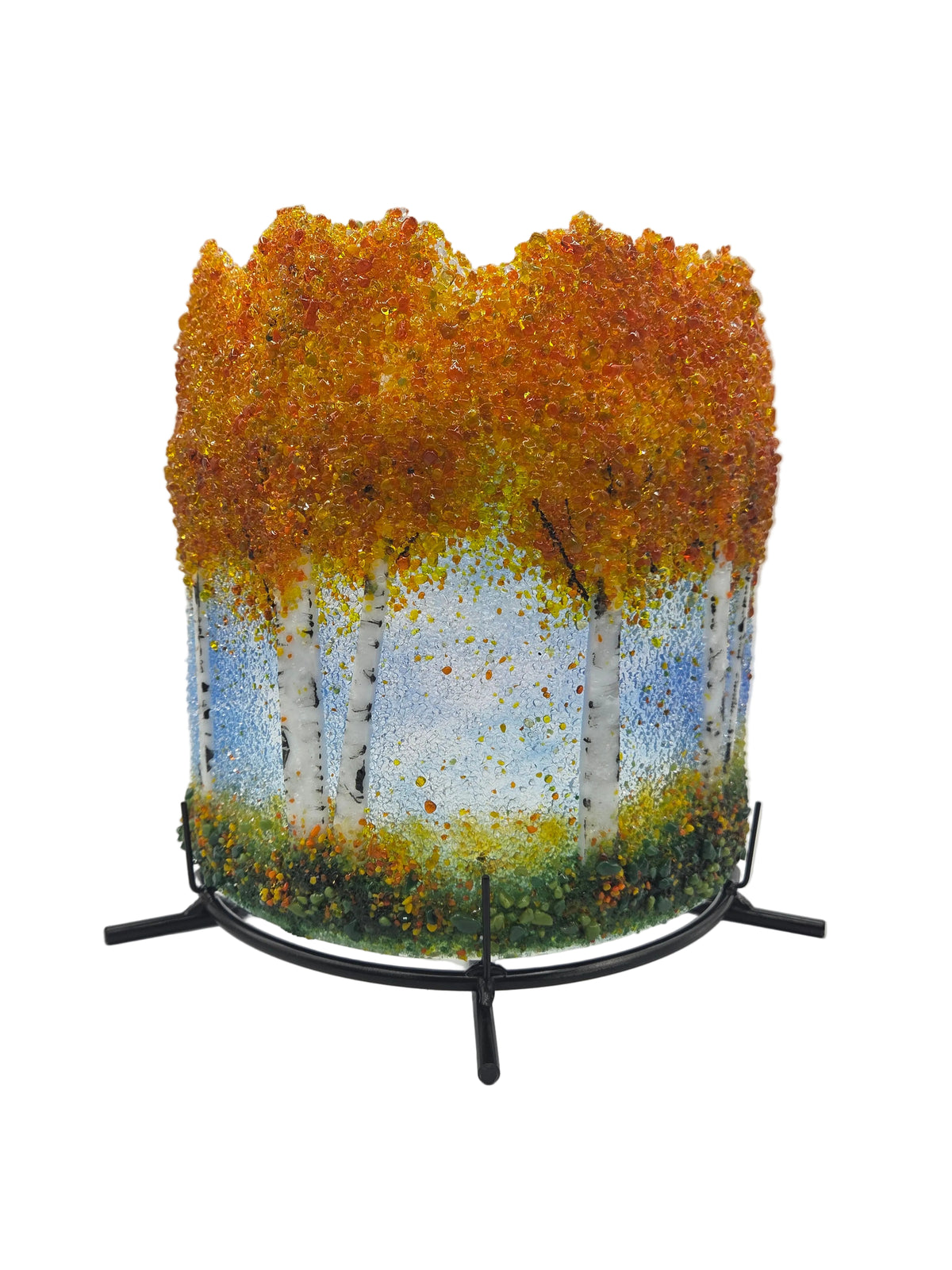 Orange Aspen Open Curve & Stand