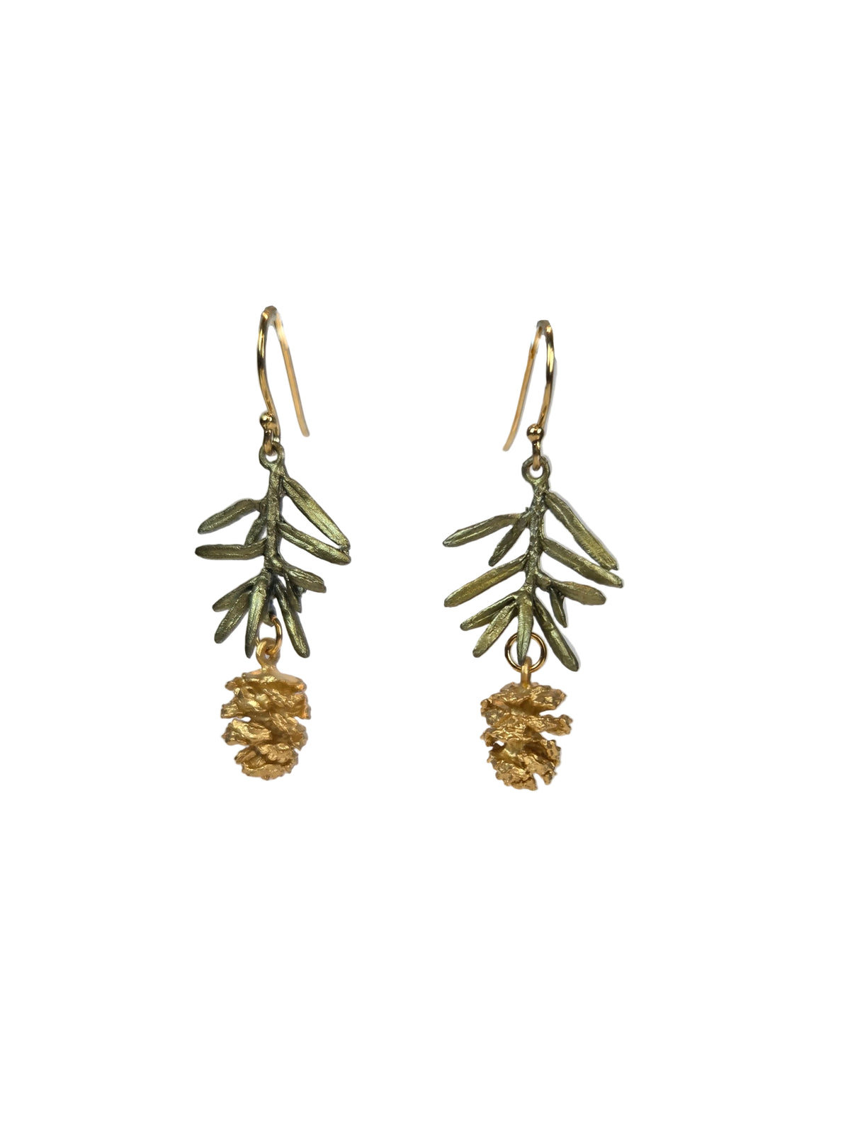 Pine Needle Wire Drop Earrings