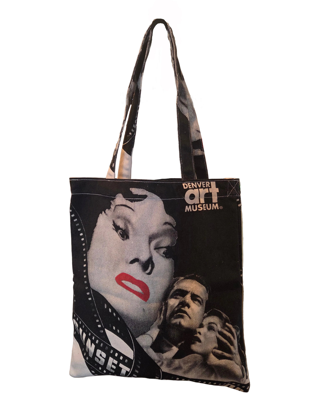Sunset Boulevard Newsboy Tote with DAM logo